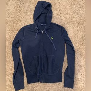 Polo Ralph Lauren M navy blue Full zip jacket. So soft!!!